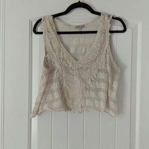 Sheer Cropped Large Charlotte Russe Tank